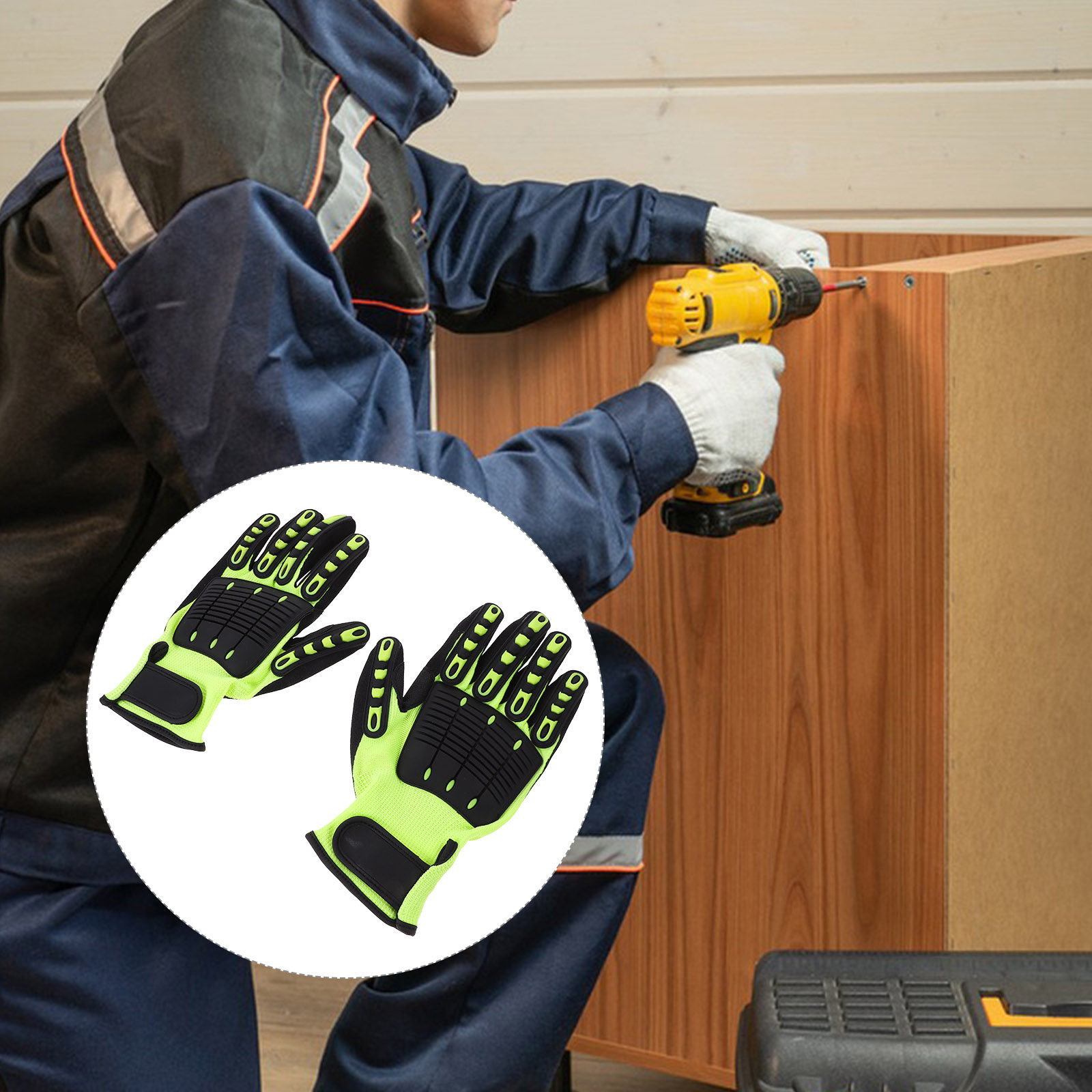 Work Glove Impact - 1 par de guantes de jardinería