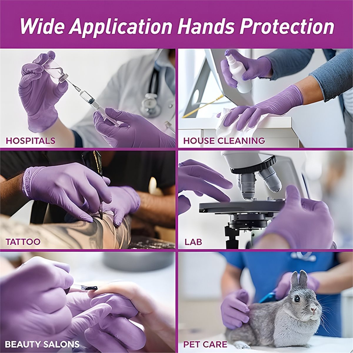 Exam Glove Nitrile - Guantes de Examen de Nitrilo Desechables,